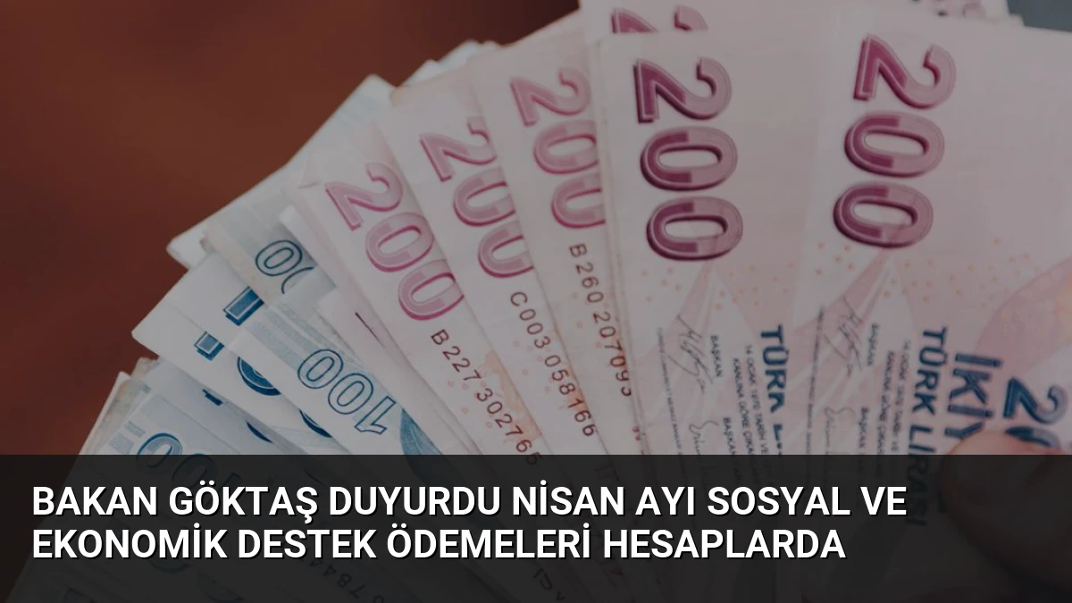 Bakan Göktaş Duyurdu Nisan Ayı Sosyal ve Ekonomik Destek Ödemeleri Hesaplarda