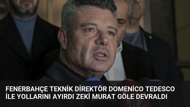 Fenerbahçe Teknik Direktör Domenico Tedesco ile Yollarını Ayırdı Zeki Murat Göle Devraldı