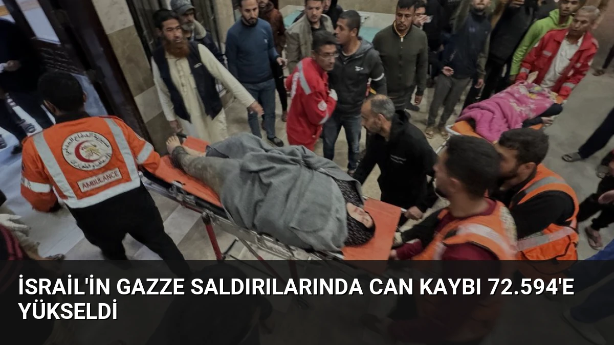 İsrail’in Gazze Saldırılarında Can Kaybı 72.594’e Yükseldi
