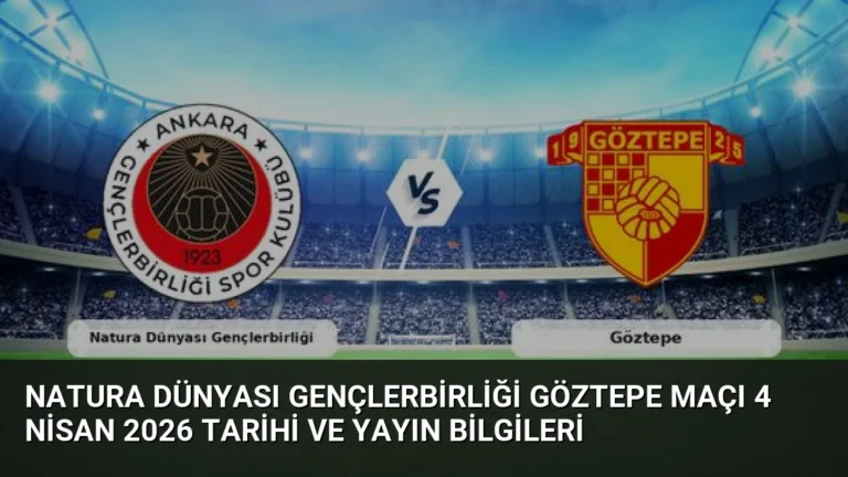 Natura Dünyası Gençlerbirliği Göztepe Maçı 4 Nisan 2026 Tarihi ve Yayın Bilgileri