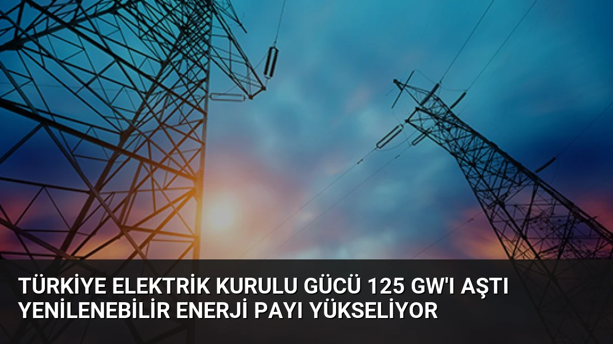 Türkiye Elektrik Kurulu Gücü 125 GW’ı Aştı Yenilenebilir Enerji Payı Yükseliyor