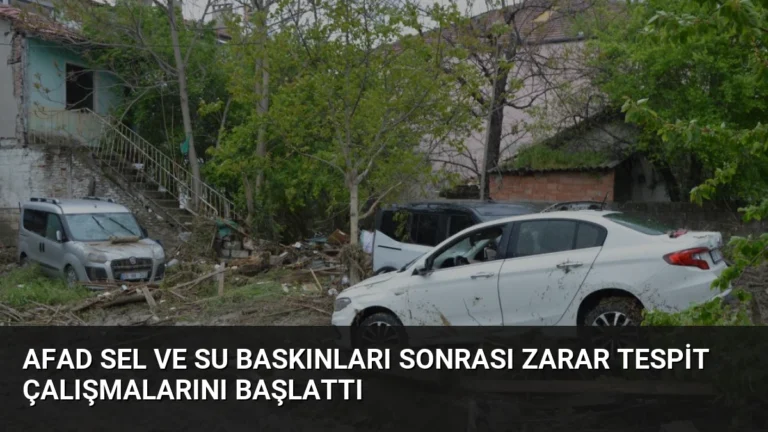 AFAD Sel ve Su Baskınları Sonrası Zarar Tespit Çalışmalarını Başlattı
