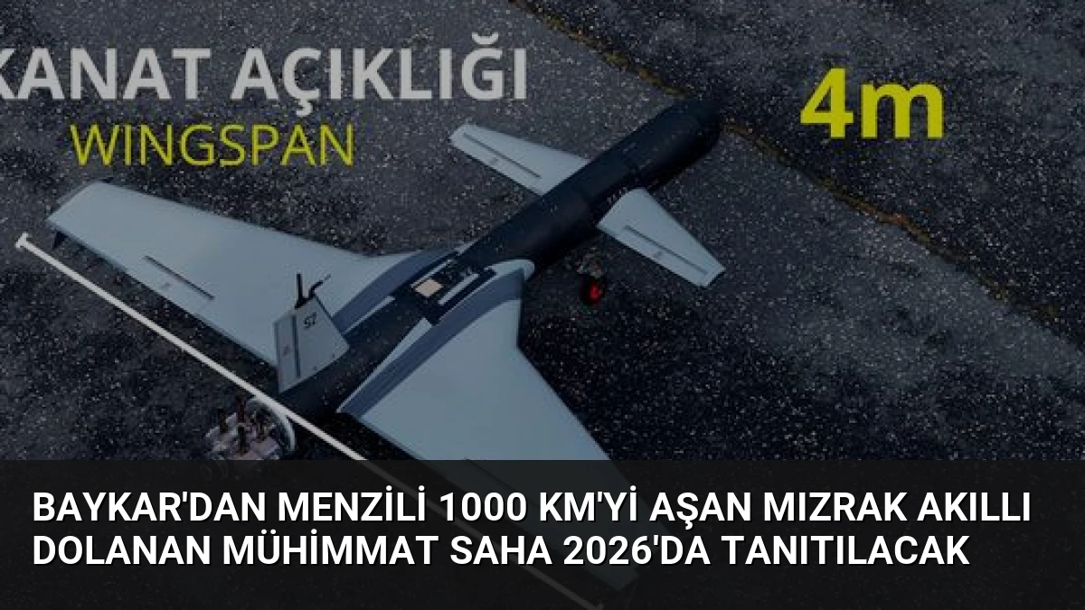 Baykar’dan Menzili 1000 Km’yi Aşan Mızrak Akıllı Dolanan Mühimmat SAHA 2026’da Tanıtılacak