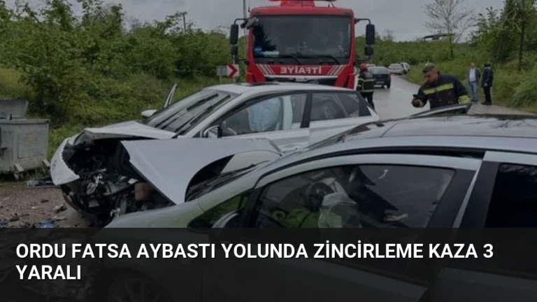 Ordu Fatsa Aybastı Yolunda Zincirleme Kaza 3 Yaralı