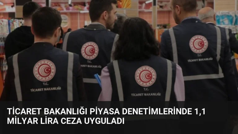 Ticaret Bakanlığı Piyasa Denetimlerinde 1,1 Milyar Lira Ceza Uyguladı