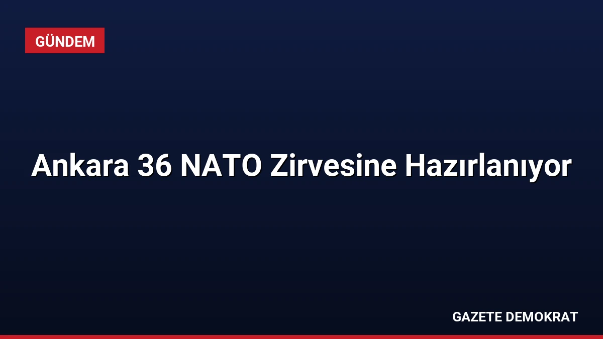 Ankara 36 NATO Zirvesine Hazırlanıyor
