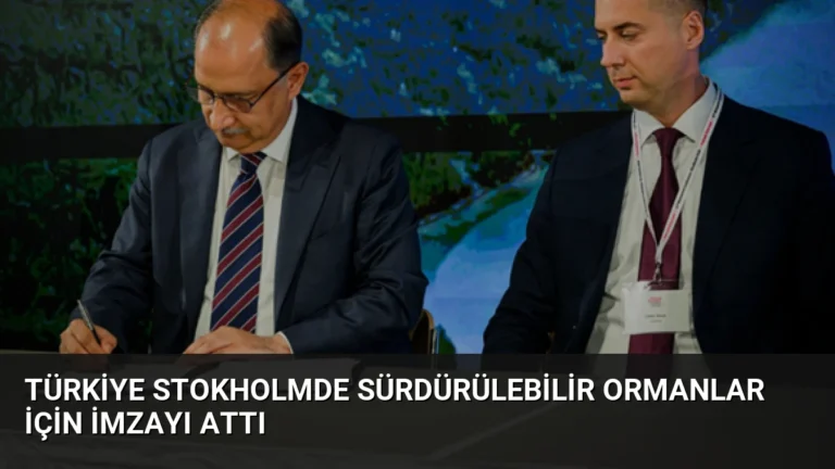 Türkiye Stokholmde Sürdürülebilir Ormanlar İçin İmzayı Attı
