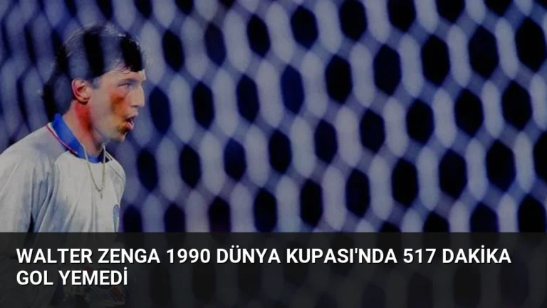 Walter Zenga 1990 Dünya Kupası’nda 517 Dakika Gol Yemedi