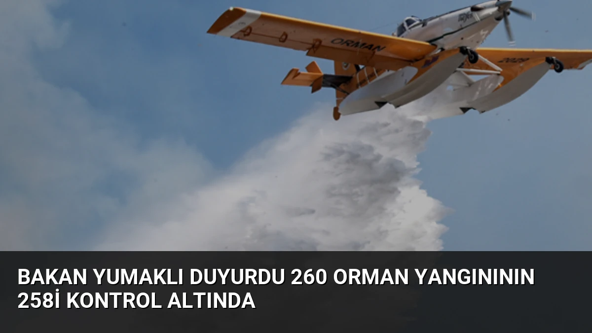 Bakan Yumaklı duyurdu 260 orman yangınının 258i kontrol altında