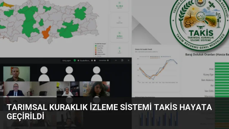 Tarımsal Kuraklık İzleme Sistemi TAKİS Hayata Geçirildi