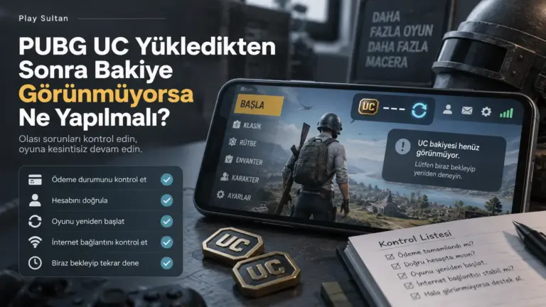 PUBG UC Yükledikten Sonra Bakiye Görünmüyorsa Ne Yapılmalı?