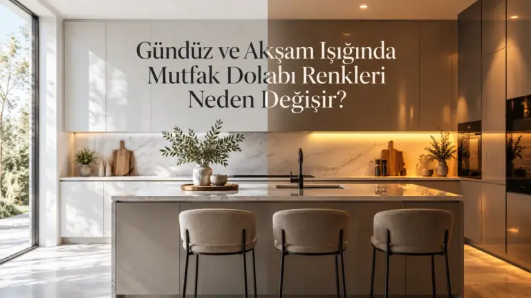 Gündüz ve Akşam Işığında Mutfak Dolabı Renkleri Neden Değişir?