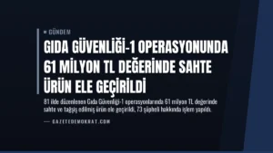 Gıda Güvenliği-1 Operasyonunda 61 Milyon TL Değerinde Sahte Ürün Ele Geçirildi
