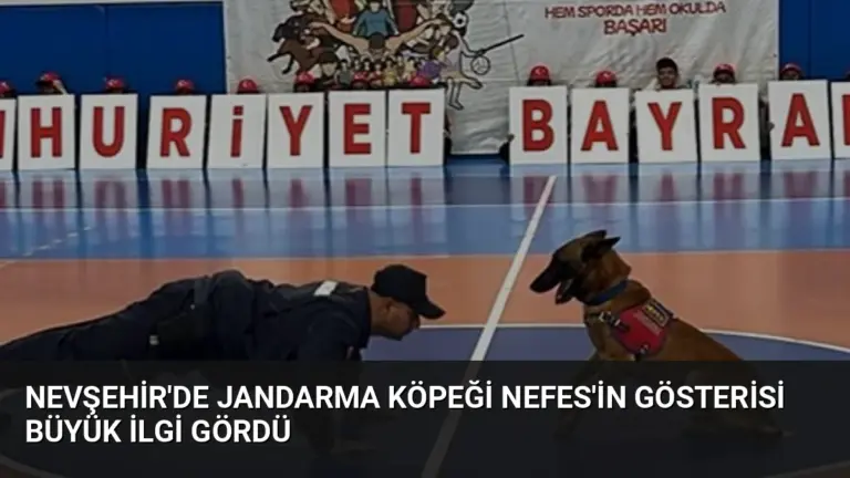 Nevşehir’de Jandarma Köpeği Nefes’in Gösterisi Büyük İlgi Gördü